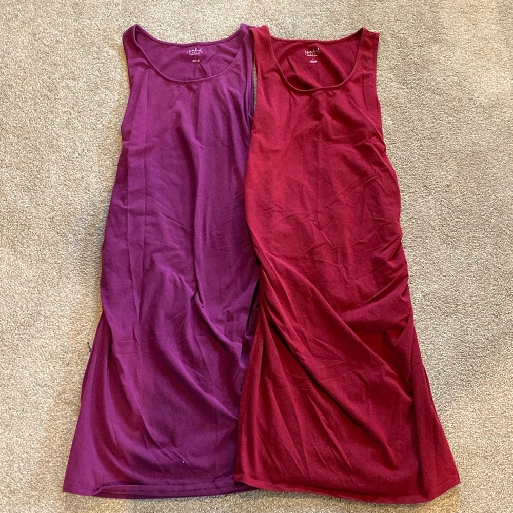Isabel Maternity by Ingrid & Isabel Purple and Red Midi Dresses